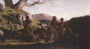 Robert Dowling Tasmanian Aborigines oil painting